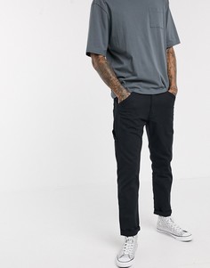 Черные брюки прямого кроя в стиле милитари Levis Youth-Черный