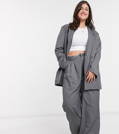 Свободные широкие брюки с защипами Daisy Street Plus-Серый