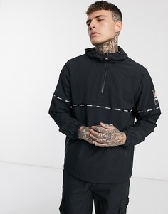 Черная куртка с молнией и отделкой лентой ellesse Orba-Черный