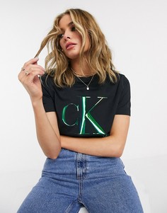Разноцветная рубашка с логотипом Calvin Klein Jeans-Мульти