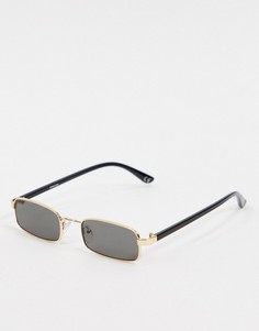 Золотистые солнцезащитные очки в стиле 90-х ASOS DESIGN-Золотой