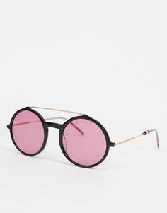 Круглые солнцезащитные очки в стиле 1644-х Tommy Hilfiger-Розовый