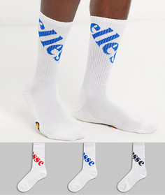 Набор из 3 пар носков с логотипом Ellesse-Белый