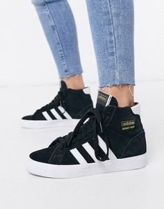 Черные высокие кроссовки adidas originals-Черный