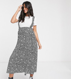 Монохромная юбка миди в стиле сарафана с цветочным принтом ASOS DESIGN Maternity-Мульти