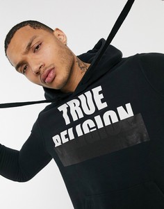 Худи черного цвета с тиснением True Religion-Черный