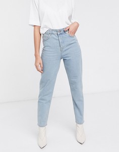 Светлые джинсы в винтажном стиле из органического хлопка Selected Femme-Голубой