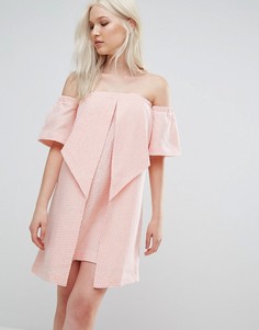 Платье-оригами N12H-Розовый