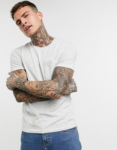 Серая футболка с карманом Celio-Серый
