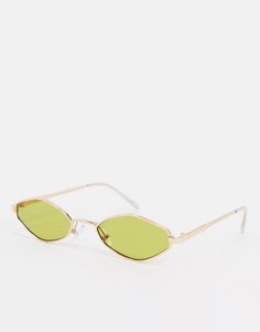 Шестиугольные солнцезащитные очки Topshop-Золотой