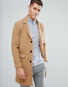 Пальто с добавлением шерсти Process Black-Светло-коричневый
