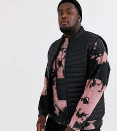 Черный дутый жилет ASOS DESIGN Plus-Черный цвет