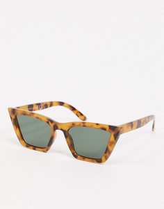 Черепаховые солнцезащитные очки "кошачий глаз" Topshop-Коричневый цвет