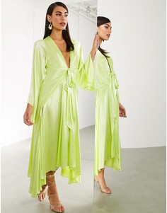 Платье миди с широкими рукавами ASOS EDITION-Желтый