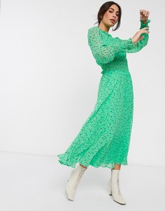Платье макси с цветочным принтом Ghost-Зеленый