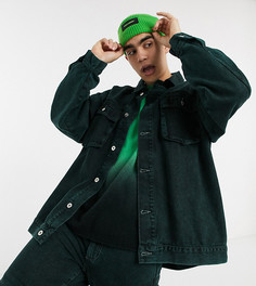 Зеленая джинсовая oversized-куртка COLLUSION-Зеленый