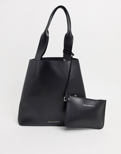 Сумка-тоут из искусственной кожи с кошельком French Connection-Черный