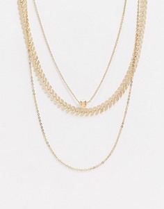 Золотистое ярусное ожерелье Nylon-Золотой