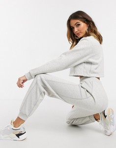 Меланжевый спортивный костюм со вставками в рубчик ASOS DESIGN-Розовый