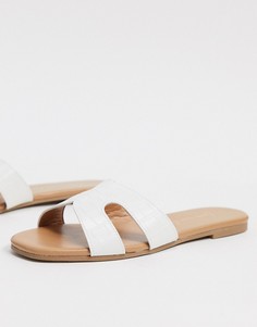 Белые шлепанцы New Look-Белый