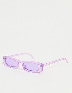 Фиолетовые солнцезащитные очки в прямоугольной оправе Bershka-Фиолетовый