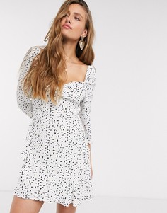 Платье мини с принтом RahiCali-Белый