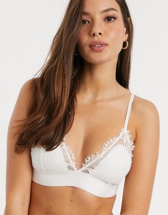 Белый бралетт с треугольными чашками Lindex