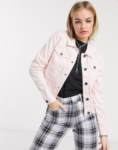 Розовая джинсовая куртка Noisy May-Розовый