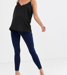 Джеггинсы цвета индиго с завышенной талией ASOS DESIGN Maternity Rivington-Синий