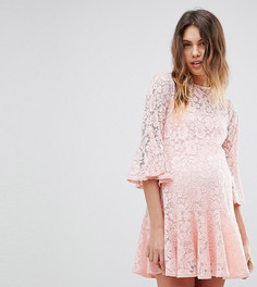 Кружевное свободное платье для беременных Queen Bee-Розовый