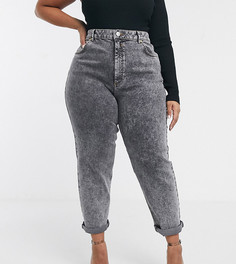 Мраморные узкие джинсы в винтажном стиле ASOS DESIGN Curve farleigh-Черный