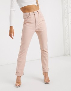 Розовые джинсы в винтажном стиле Missguided-Розовый цвет
