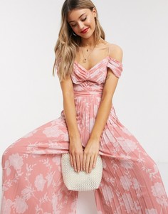 Комбинезон с широкими штанинами и цветочным принтом Forever New-Розовый