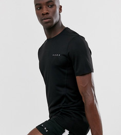 Черная футболка из быстросохнущей ткани ASOS 4505 Tall-Черный