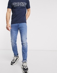 Голубые узкие джинсы HUGO 708-Синий