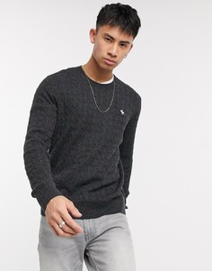 Джемпер с круглым вырезом Abercrombie & Fitch-Серый