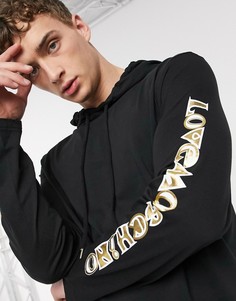 Худи с логотипом сбоку Love Moschino-Черный