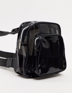 Черная сумка на грудь SVNX-Черный цвет