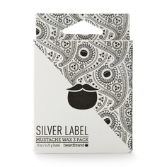 Beard Brand Набор воска для усов и бороды «Silver Label» 4,25 гр х 3 шт