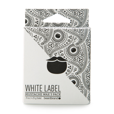 Beard Brand Набор воска для усов и бороды «White Label» 4,25 гр х 3 шт