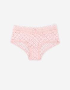 Розовые кружевные трусы-слипы Gloria Jeans