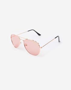 Детские солнцезащитные очки-авиаторы розовые Gloria Jeans