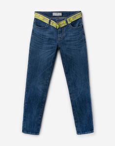 Зауженные джинсы с ремнём для мальчика Gloria Jeans