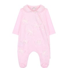 Хлопковый комбинезон с кружевной отделкой и бантами Aletta