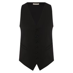 Жилет из смеси шерсти и шелка Saint Laurent