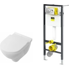 Комплект Villeroy Boch O Novo Rimfree, унитаз с сиденьем микролифт, инсталляция (792855-5660HR01)