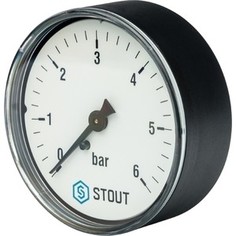 Манометр STOUT аксиальный Dn 63 мм 1/4 (SIM-0009-630608)