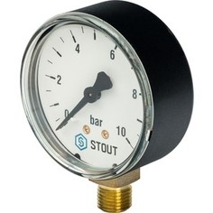 Манометр STOUT радиальный Dn 63 мм 1/4 (SIM-0010-631008)