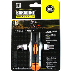 Колодки BARADINE ABS-01VC, МТВ, 72 мм, картриджные, черно-оранжевые