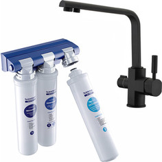 Смеситель для кухни Kaiser Decor BWT Mat c фильтром Барьер Эксперт, черный (40144-9-BWT)